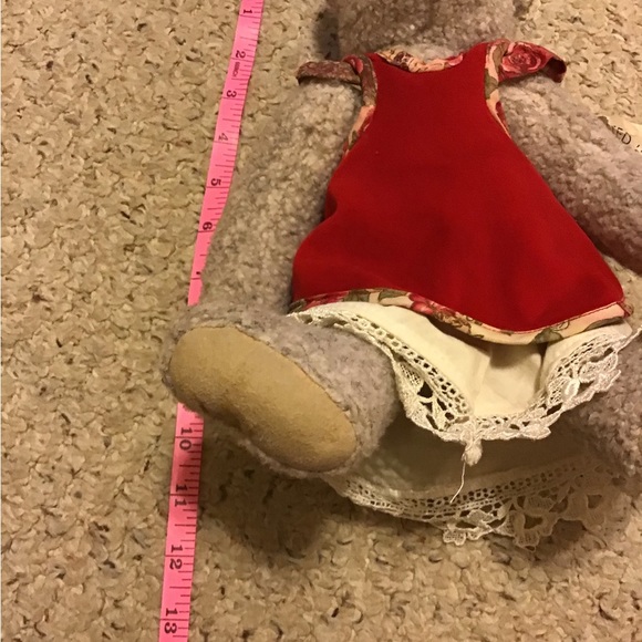 VERMONT TEDDY BEAR VINTAGE JOINTED PLUSH ORIG TAGS 1995 ORIG CLOTHES VERY CUTE - Picture 6 of 6